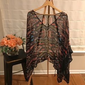Beautifully detailed Silk poncho